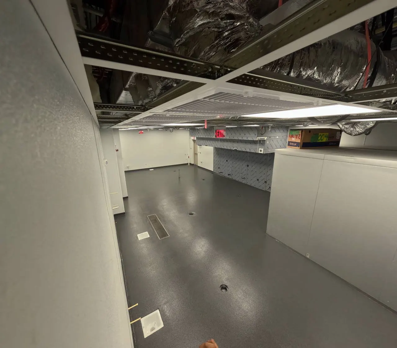 Service Corridor Quartz Floor Naples Restaurant