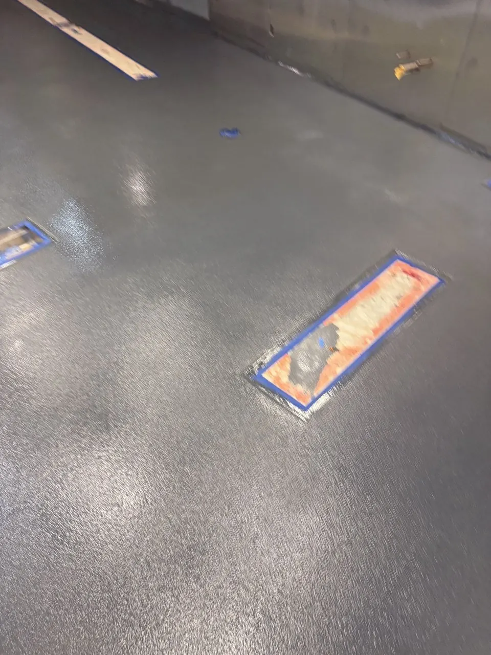 Finished Quartz Floor Between Stainless Equipment