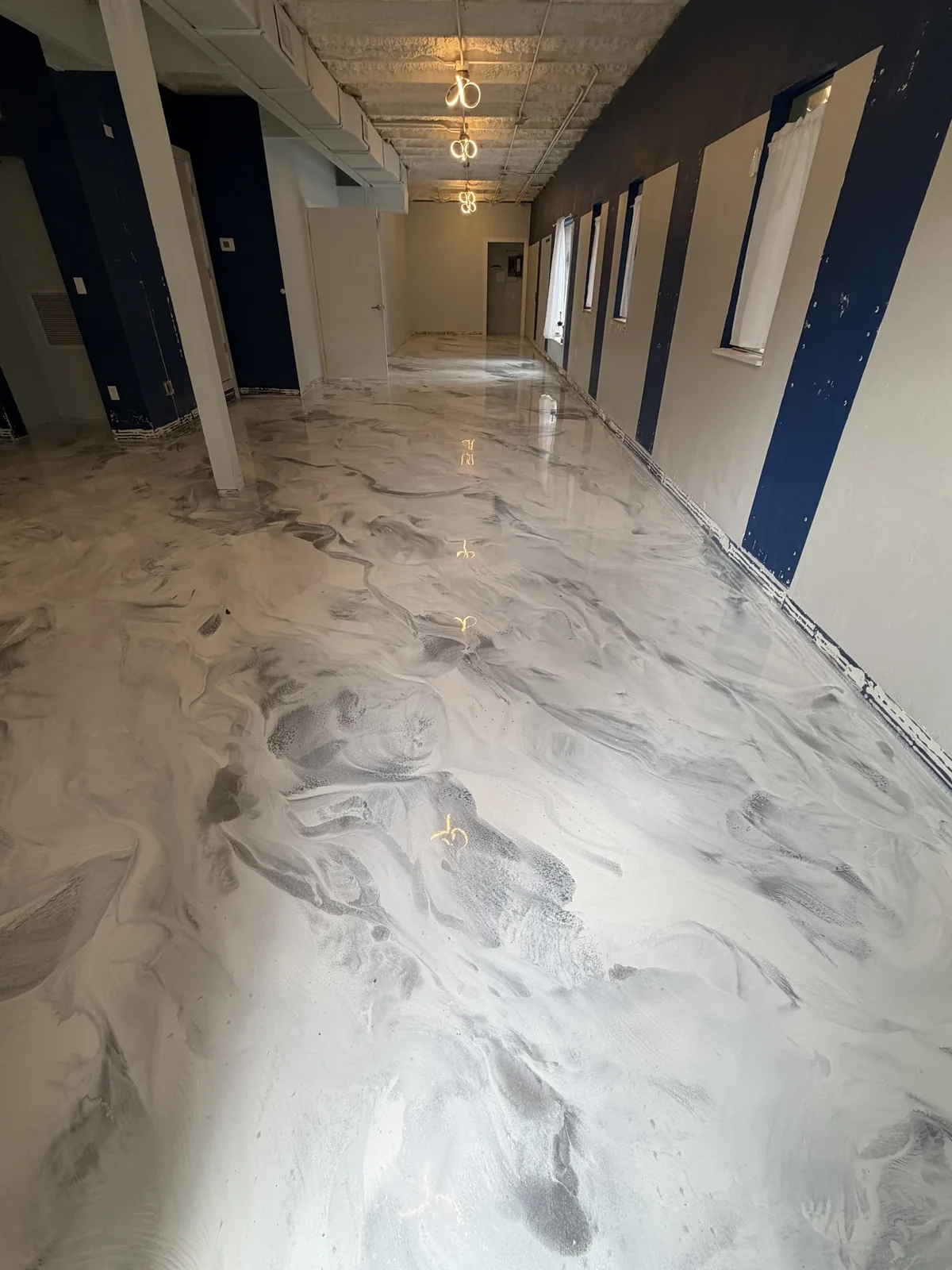 Commercial Metallic Epoxy Floor AFTER - Naples FL 1,000 Sq Ft