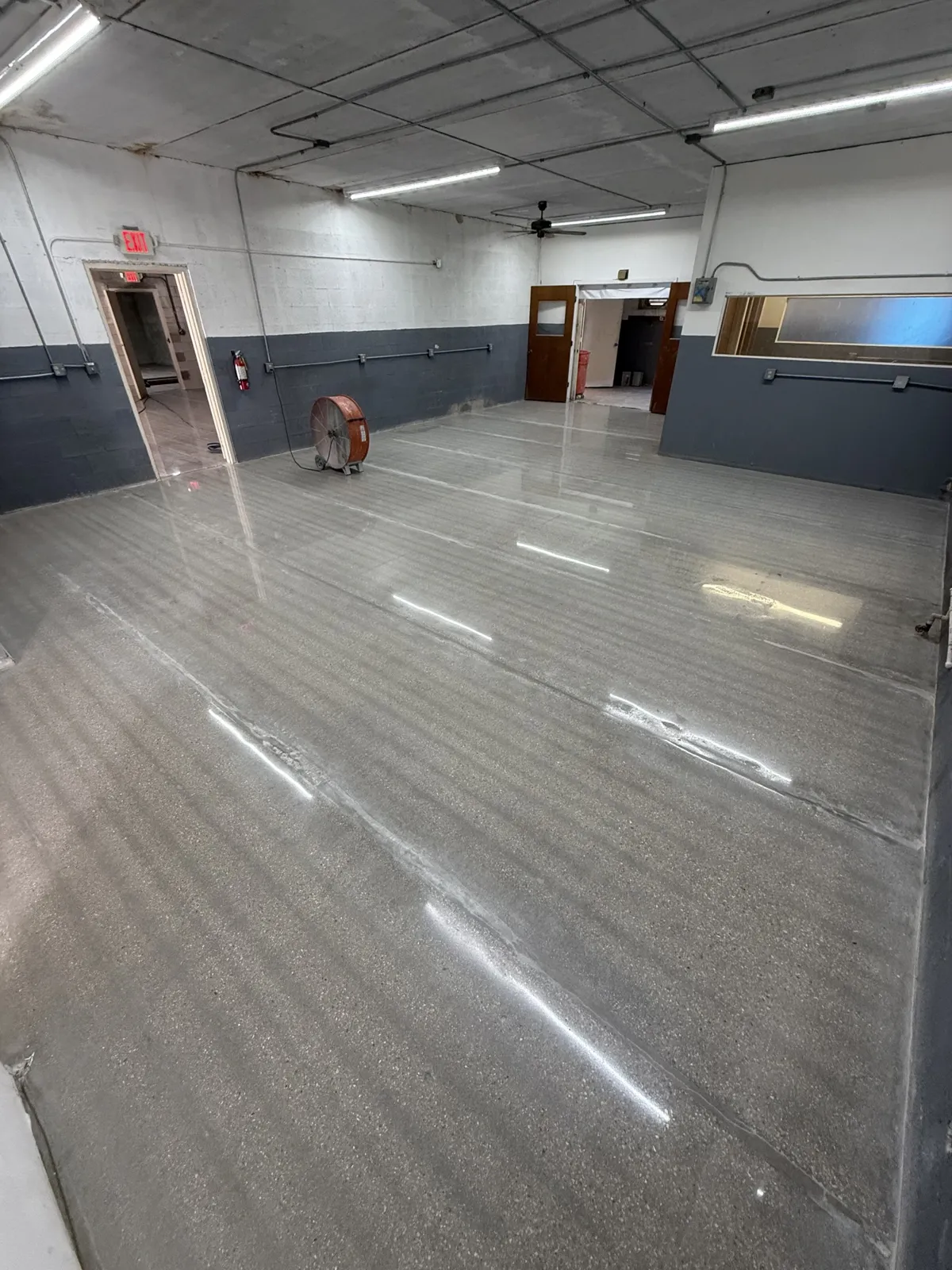 After — Natural polish reflecting the facility lighting