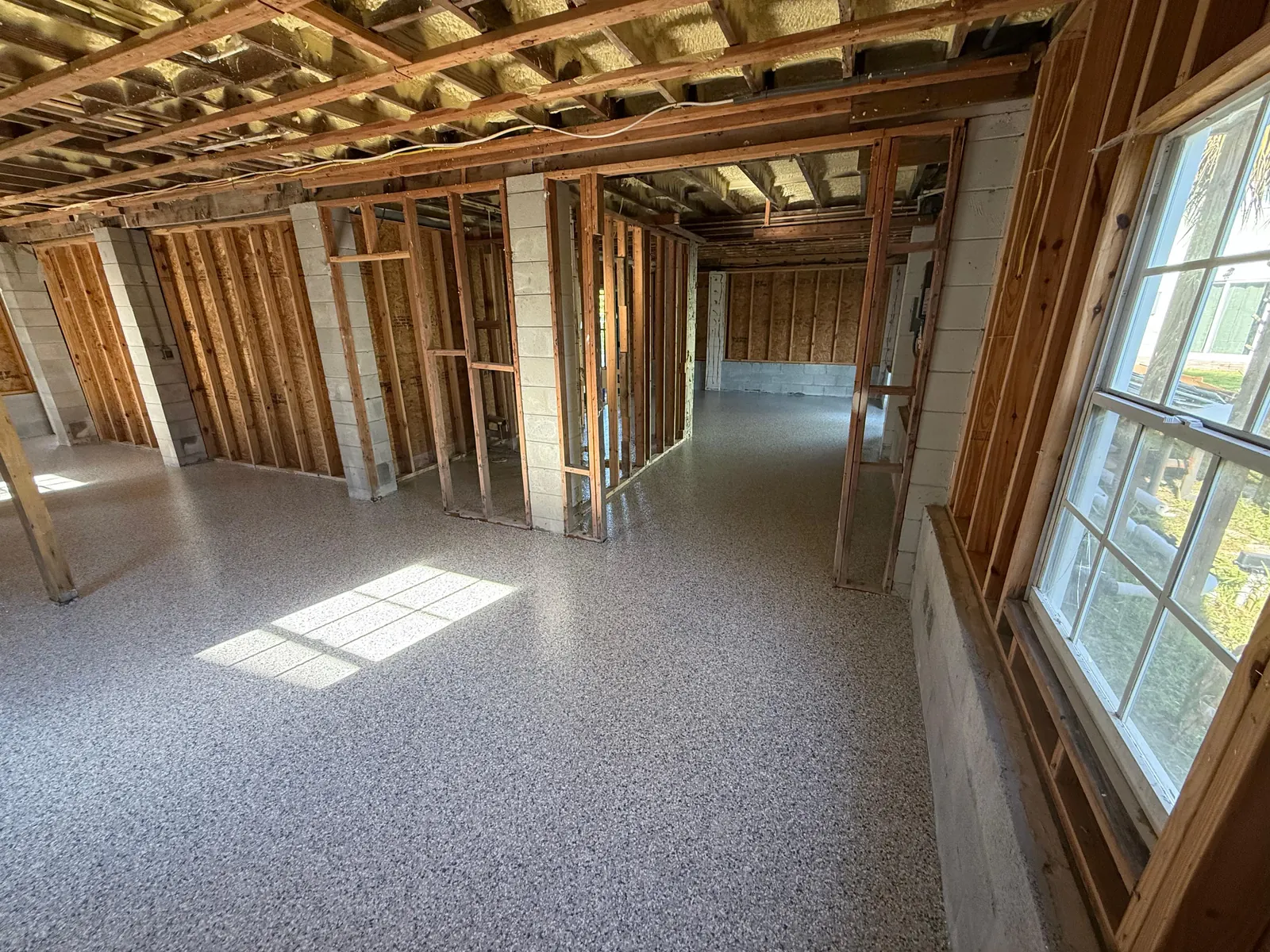 Garage Floor Epoxy Bonita Springs - Before After
