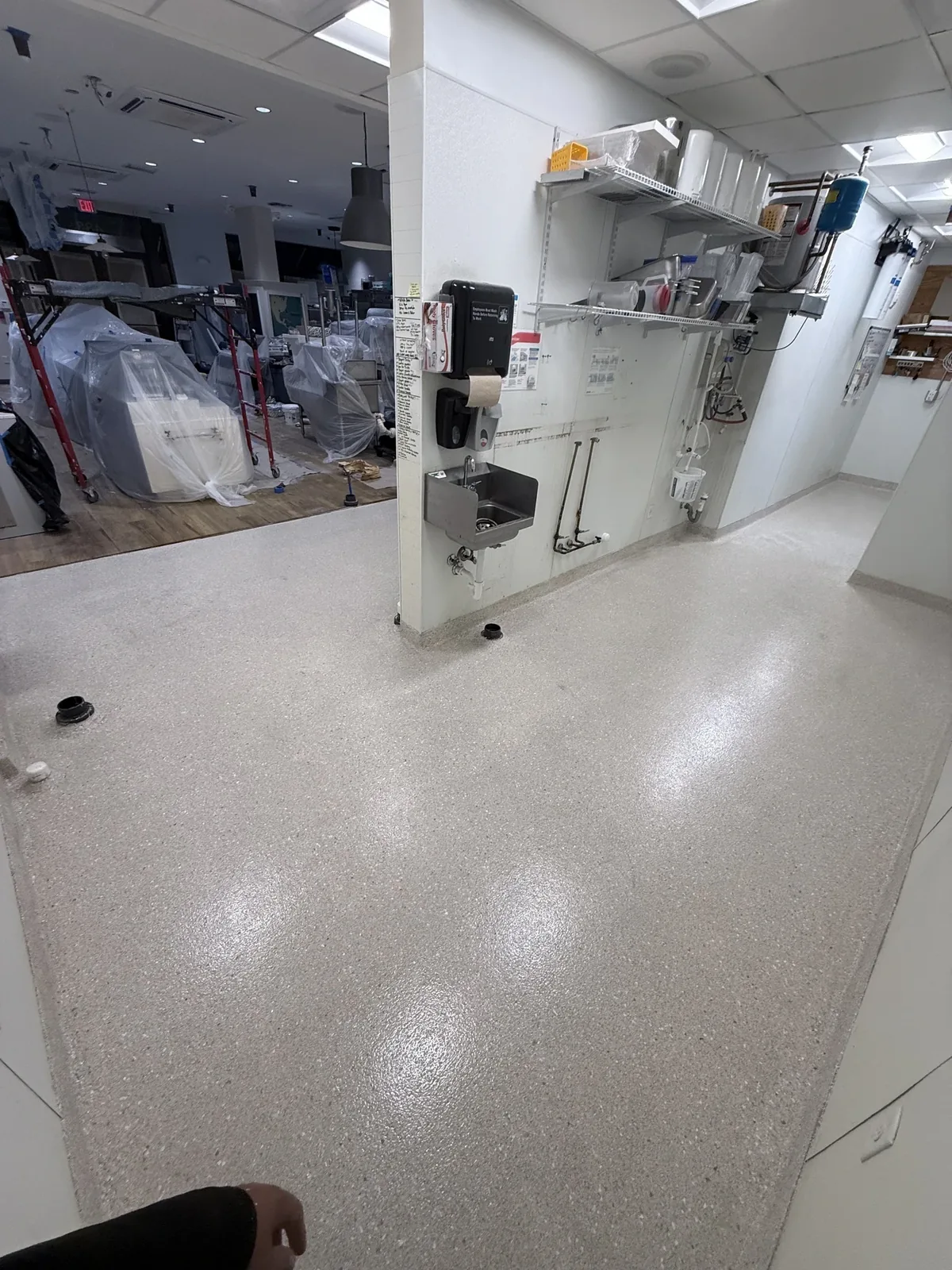 Food Service Flake Floor with Sanitary Cove Base - Naples FL