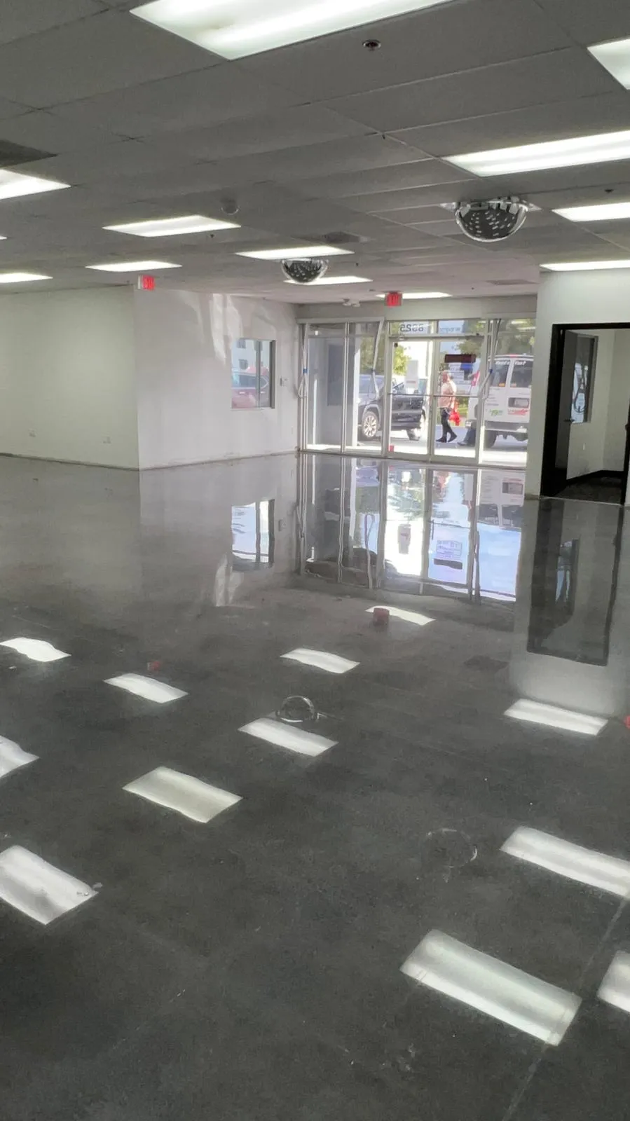 Retail Store Charcoal Polished Floor