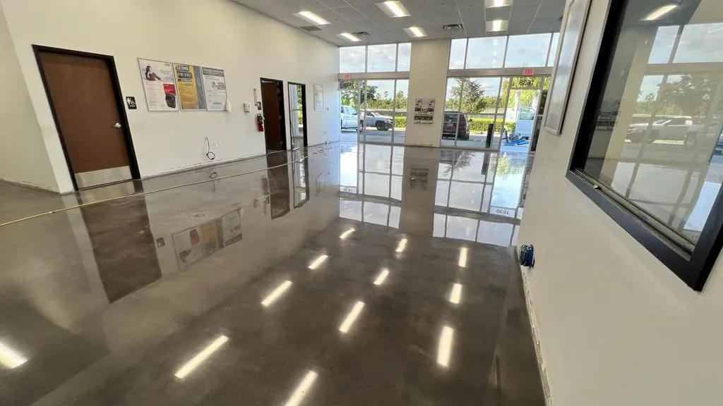 Showroom Gray Polished Concrete