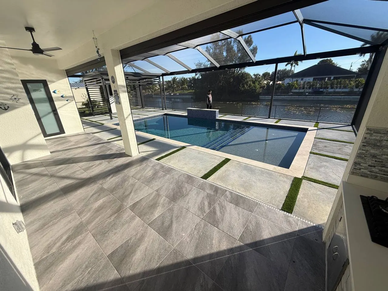 Pool deck fresh installation Southwest Florida - Tropical Breeze finish