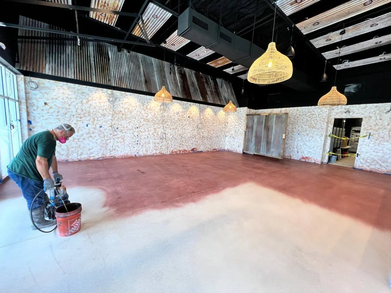 Polished Concrete Prep - Bar Build Phase