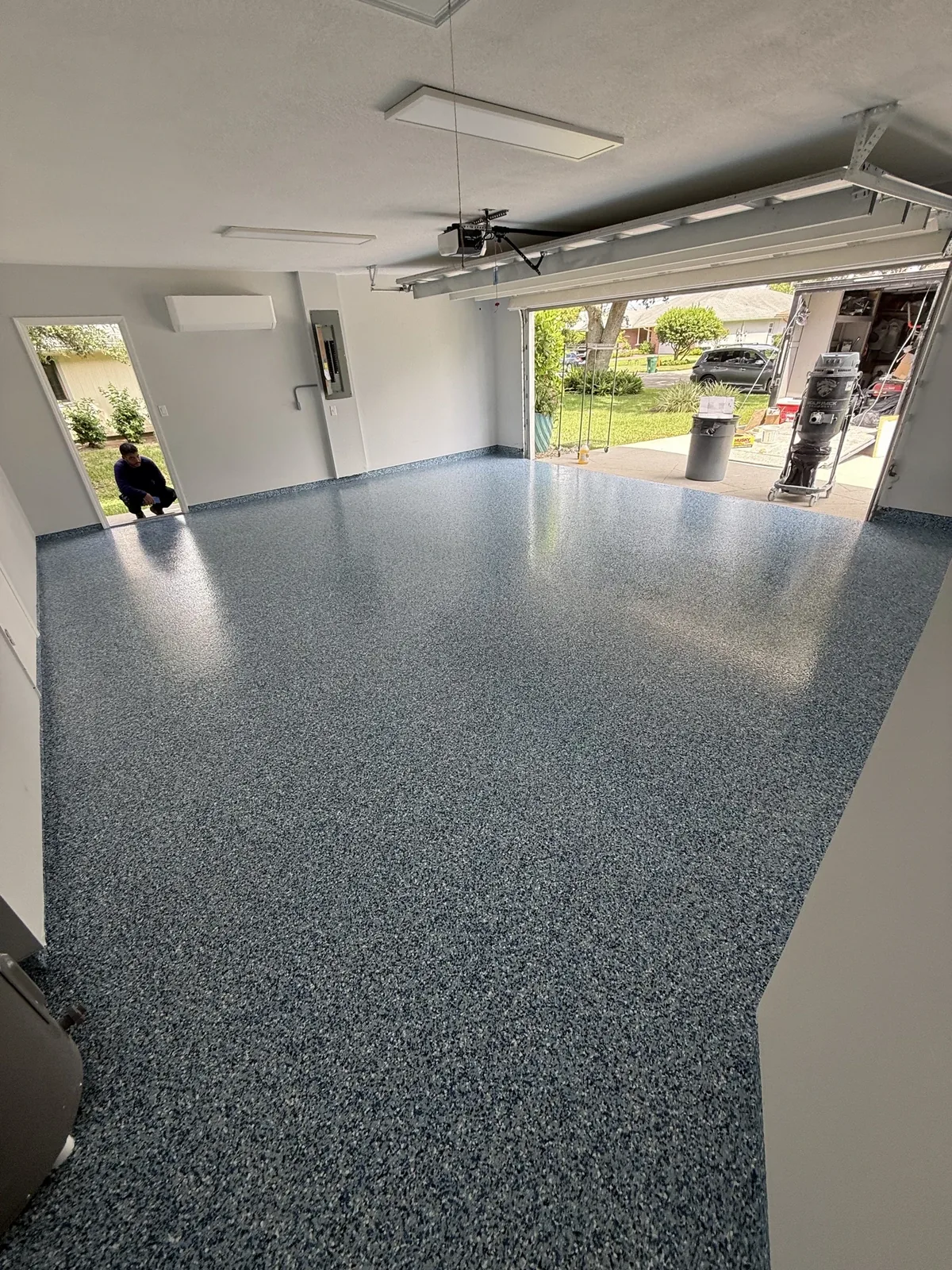 Tropical Breeze Flake — 2-Car Garage after - Naples FL by EpoxyArt33
