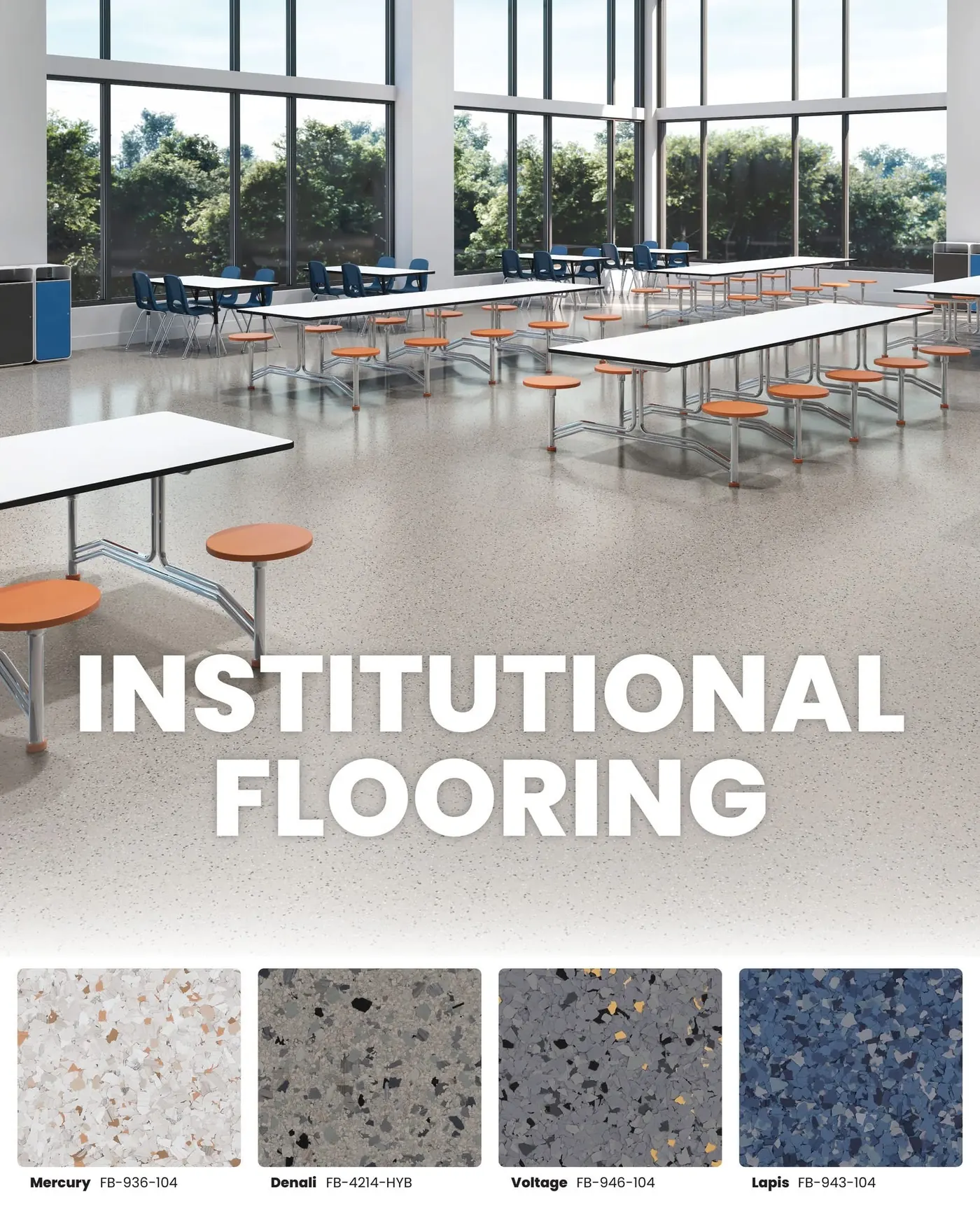 Torginol garage floor flake colors Naples FL - Mercury, Denali, Voltage, Lapis