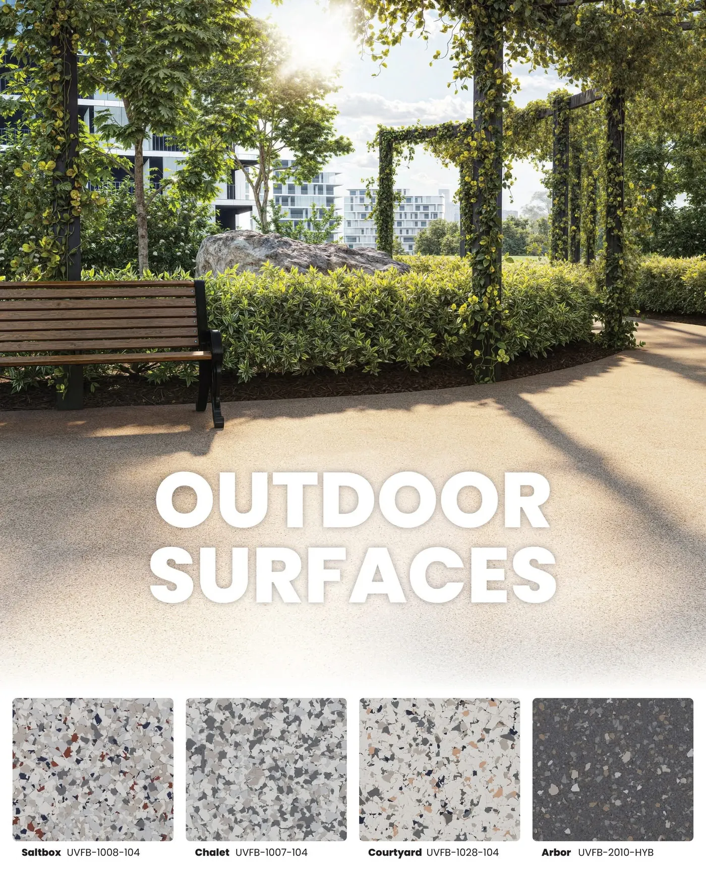 Torginol outdoor surfaces flake colors Naples FL - Saltbox, Chalet, Courtyard, Arbor for pool decks
