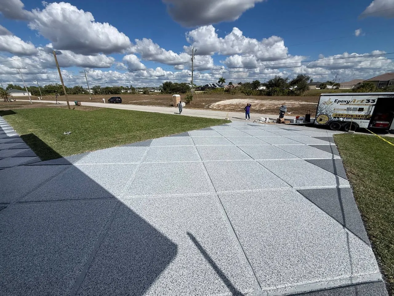 Exterior driveway coating
