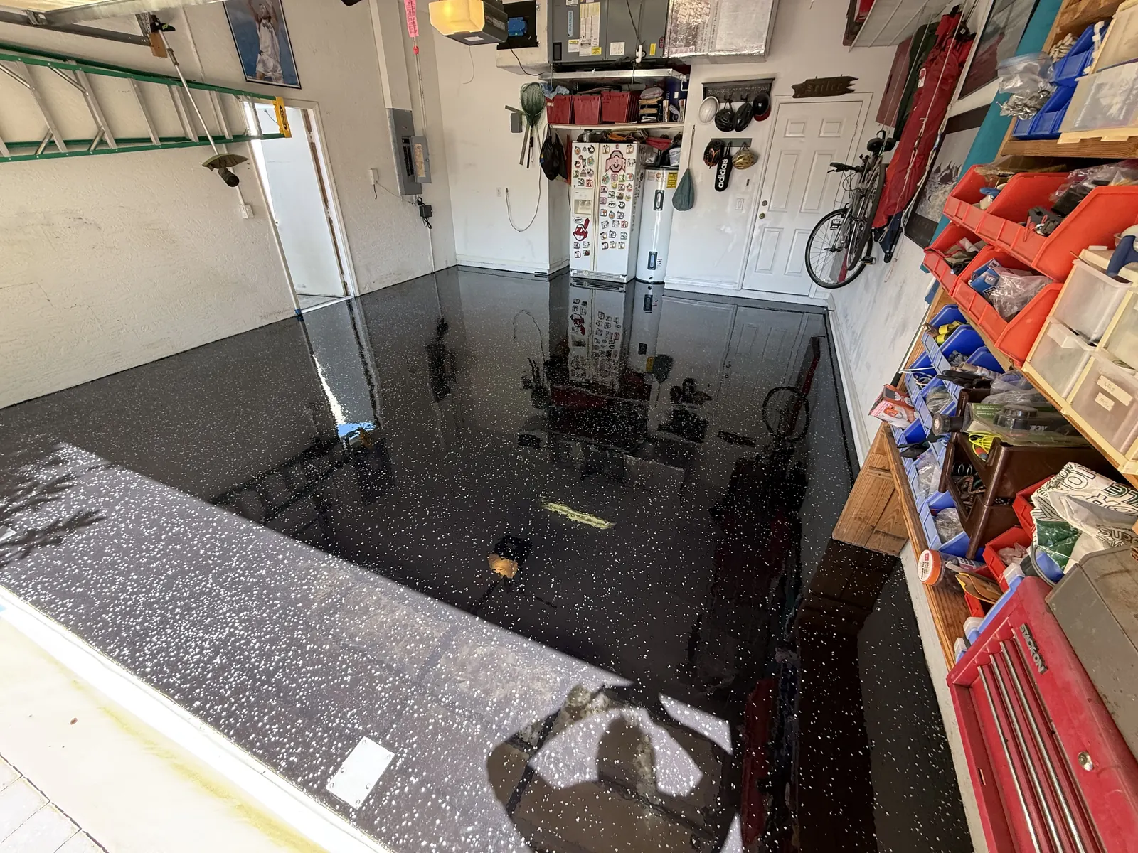 Garage Partial Flake Complete - Mirror Finish Naples FL