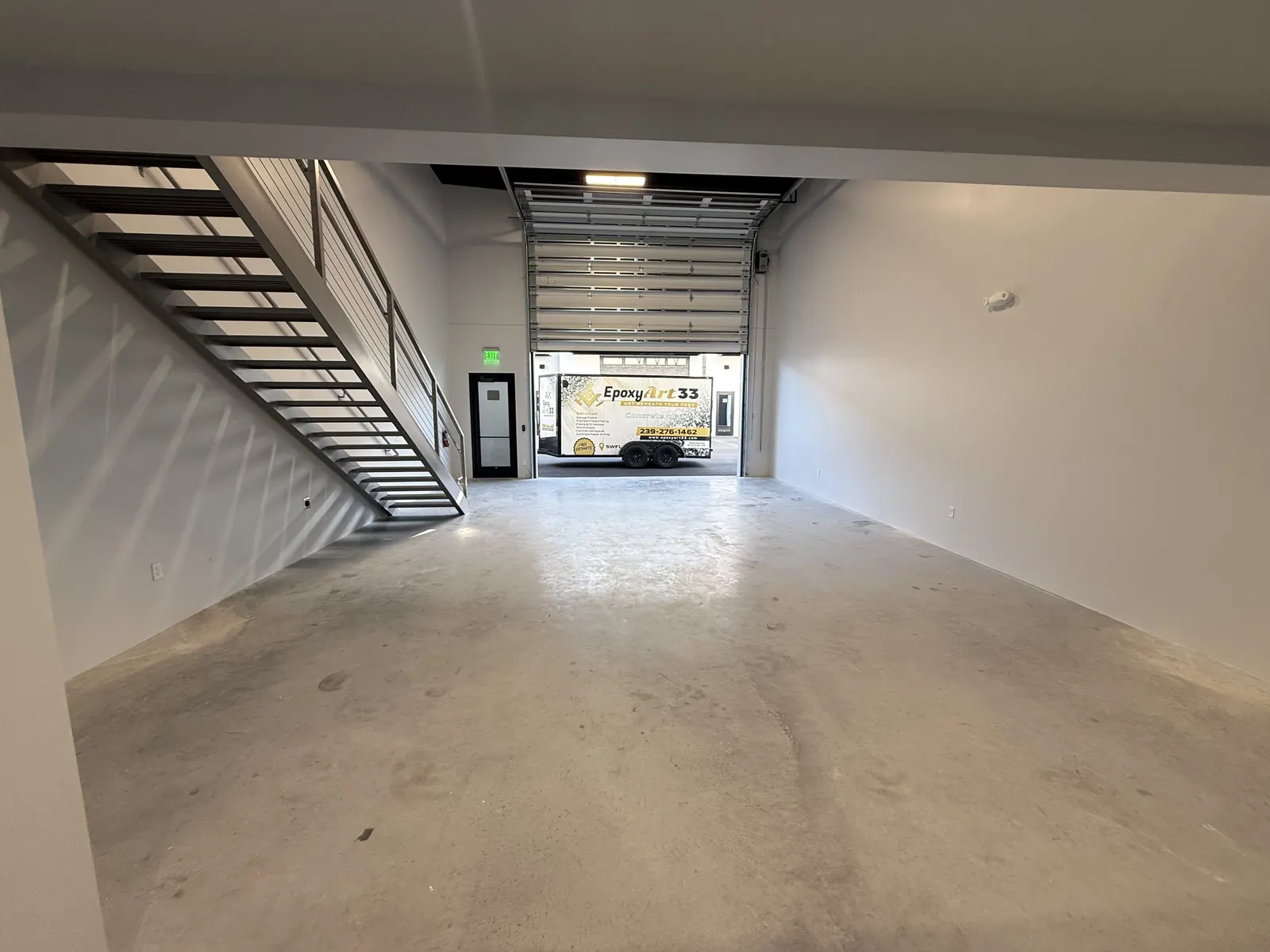 Commercial Metallic Epoxy BEFORE - Warehouse Floor Prep Naples FL